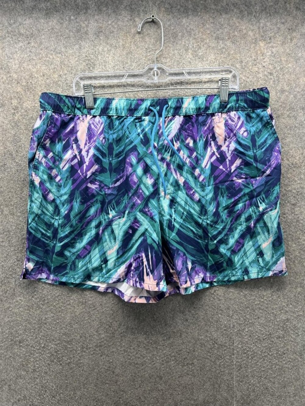 Reel Legends Swim Trunks Mens XL Multicolor Tropical Floral Lined Stretch